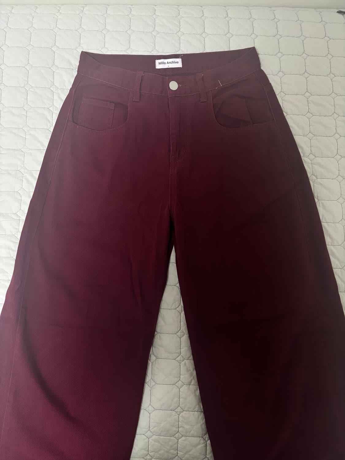 [M] 밀로 아카이브 리플렉트 커브드 팬츠 버건디 상품이미지3