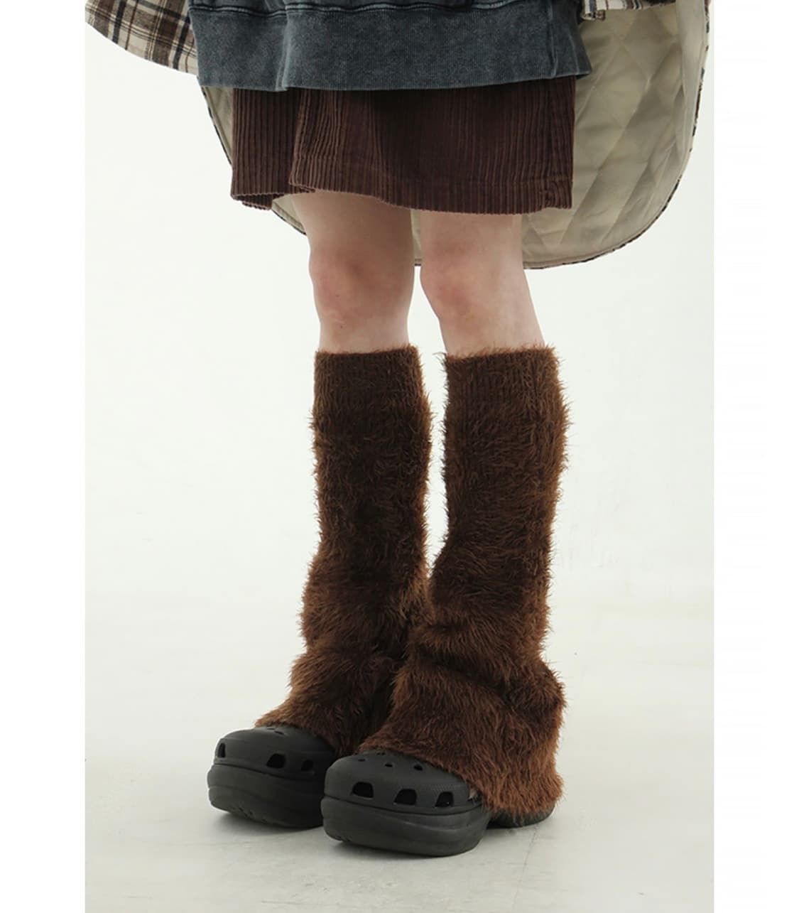 로컬맨션 플러피 부츠컷 레그워머 상품이미지1