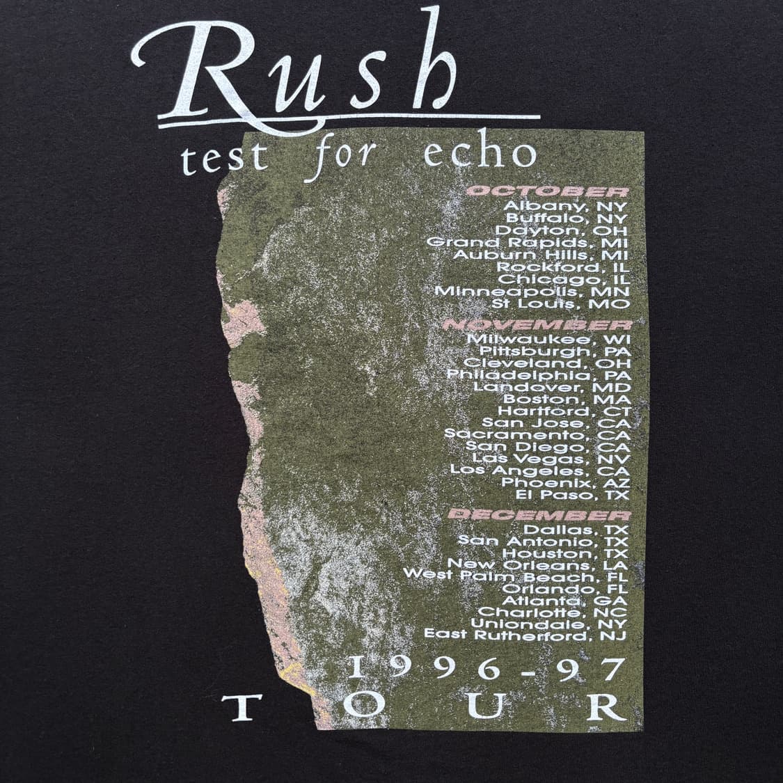 90s 빈티지 rush test for echo 밴드 티셔츠 XL 상품이미지4