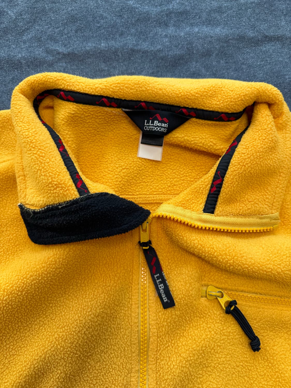 (L) 80s 엘엘빈 헤비 플리스 풀오버 옐로우 상품이미지4