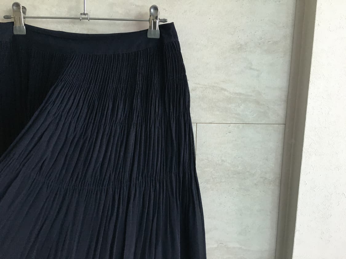 navy pleated chiffon skirt 상품이미지6