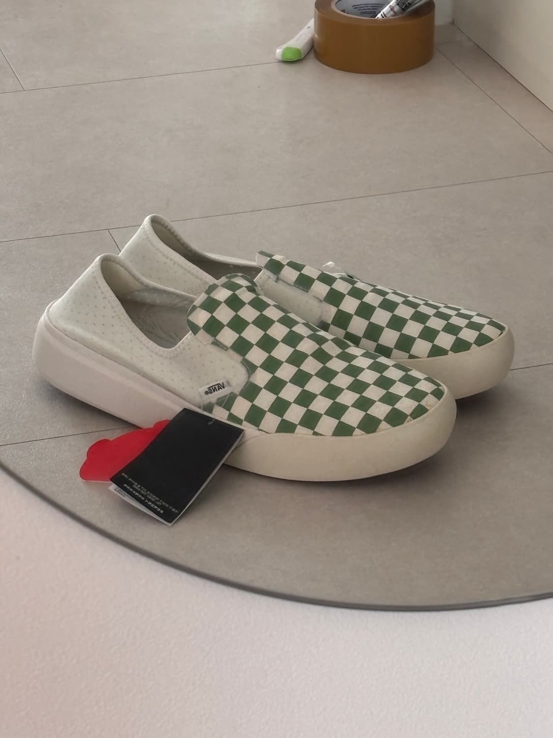 반스 체커보드 슬립온 ComfyCush / 그린 / 300 상품이미지1