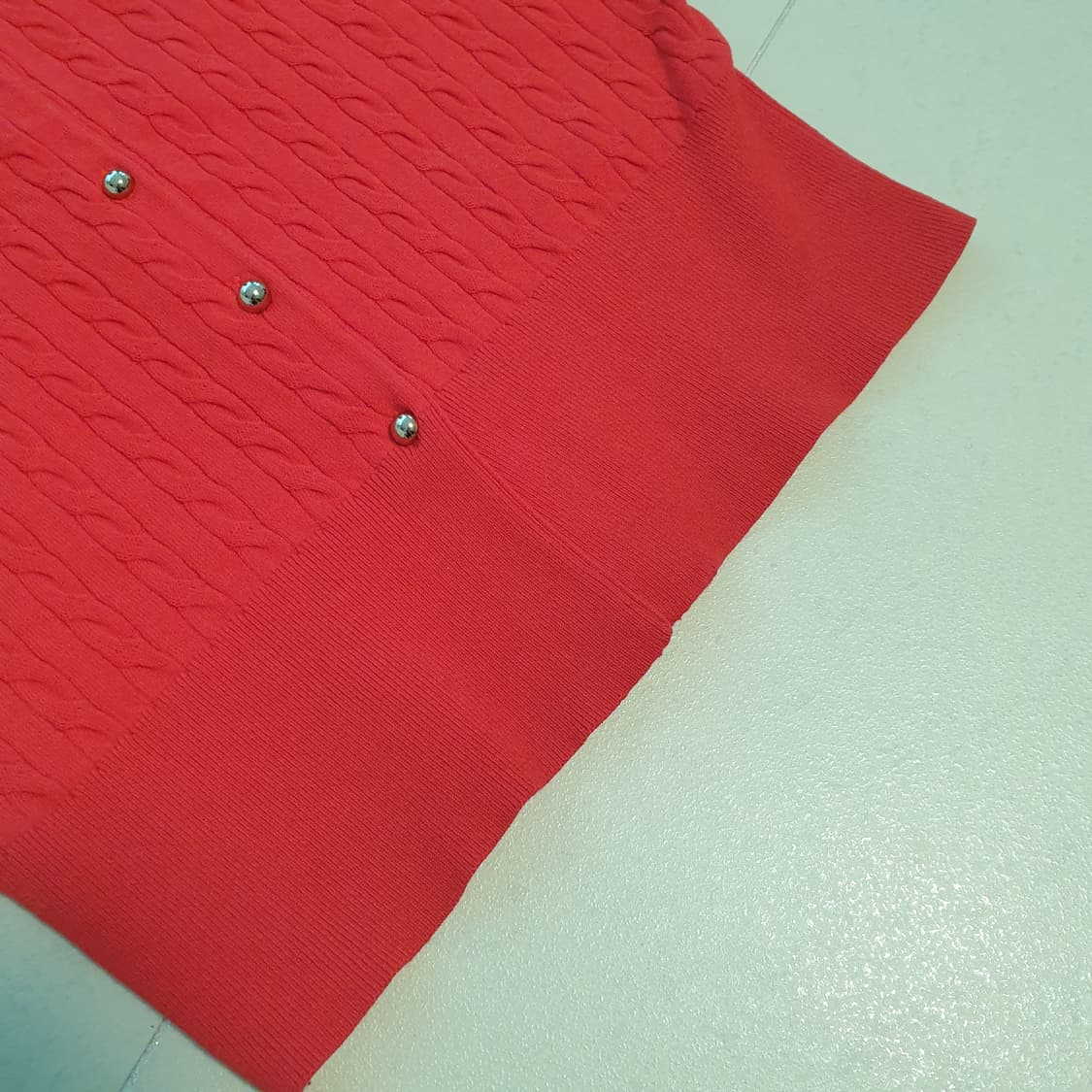 제너럴아이디어 가디건 레드 상품이미지8