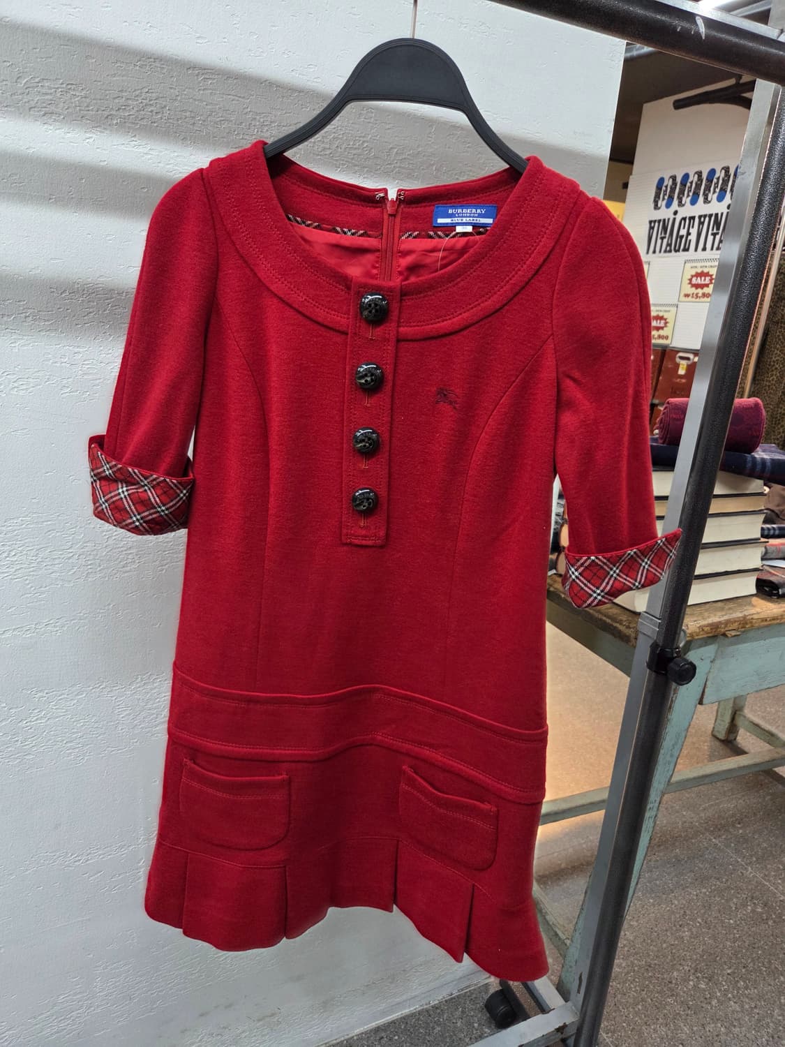 BURBERRY 버버리 레드 미니원피스 상품이미지1