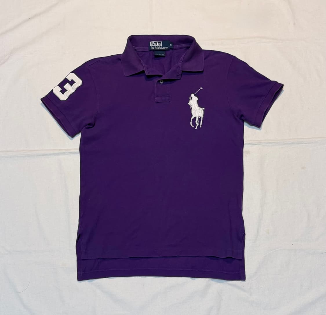폴로 랄프로렌 빅포니 치프키프 카라티 퍼플 화이트 상품이미지1