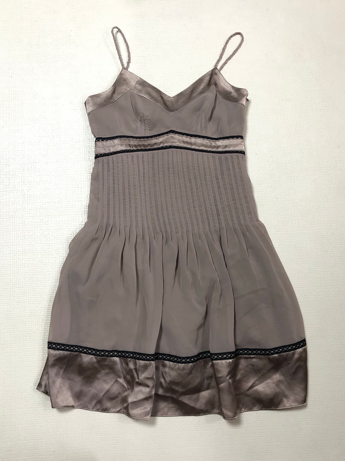 빈티지 베이지 셔링 원피스 상품이미지9