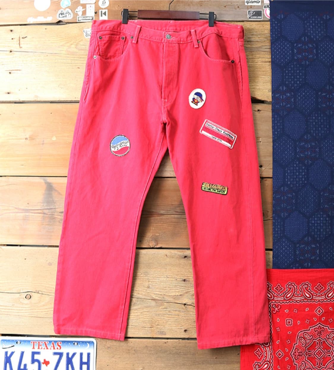 
levis 리바이스 501 레드컬러 패치워크 지퍼 플라이
커스텀 데님  상품이미지2
