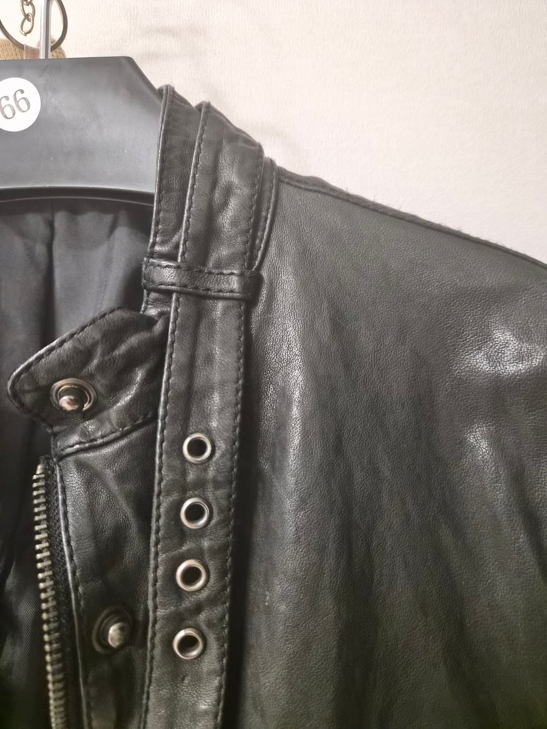 이태리 양가죽 100% FRIENDS 블랙 레더 자켓  상품이미지4