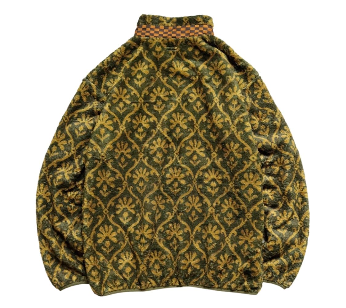 캐피탈 요세미티 아라베스크 패턴 플리스 집 블루종 카키 - 5 (새상품) 상품이미지2