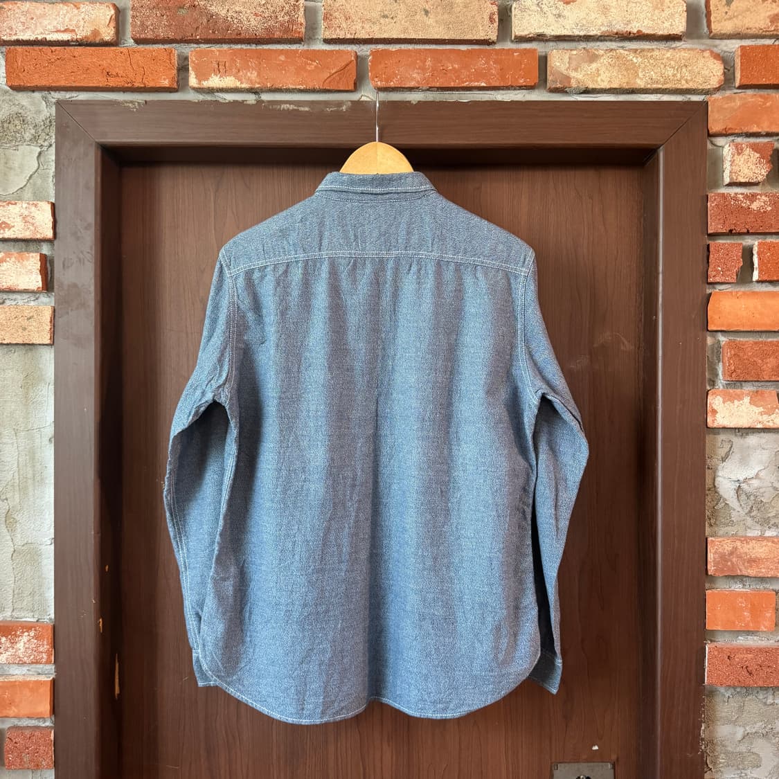 네이비 USN 샴브레이셔츠 M 상품이미지10