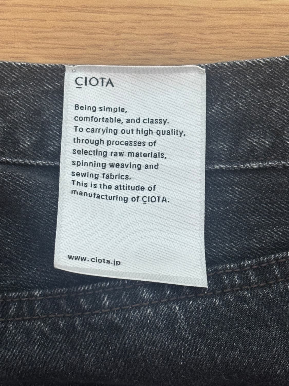 시오타 스트레이트 5p 데님 블랙 상품이미지4