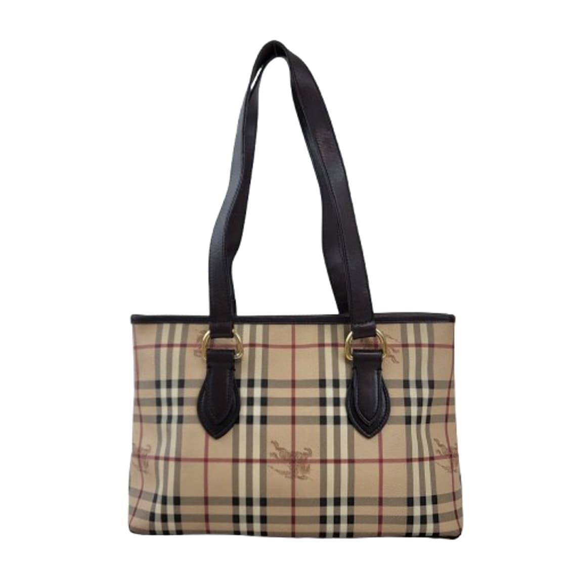 정품 버버리 헤이마켓 체크 브라운 레더 숄더백 상품이미지7