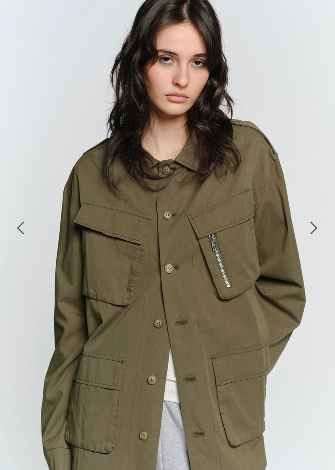 LOOSE FIT SAFARI JACKET, KHAKI 상품이미지3