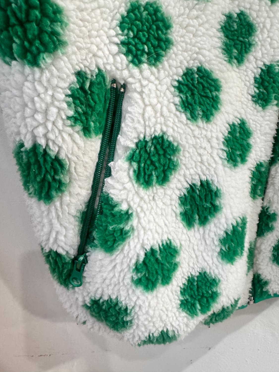 vintage 보아 뽀글이 클로버 집업베스트 상품이미지5