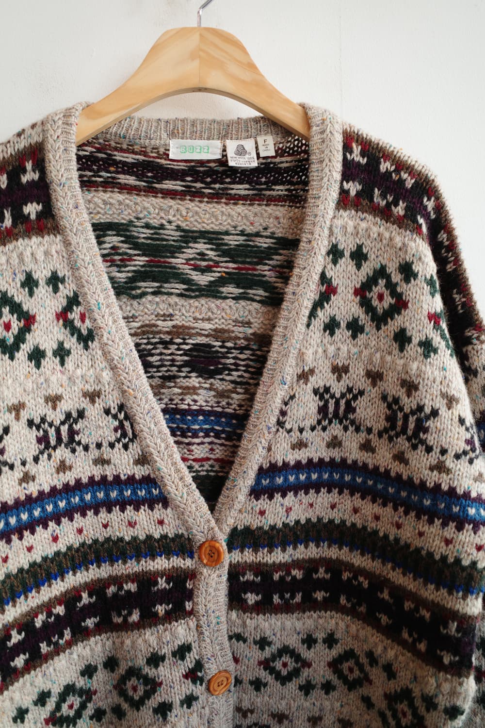 Japan brand 패턴 울 가디건 상품이미지2