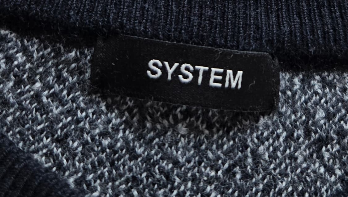 시스템 옴므 컬러블록 니트 맨투맨 상품이미지3