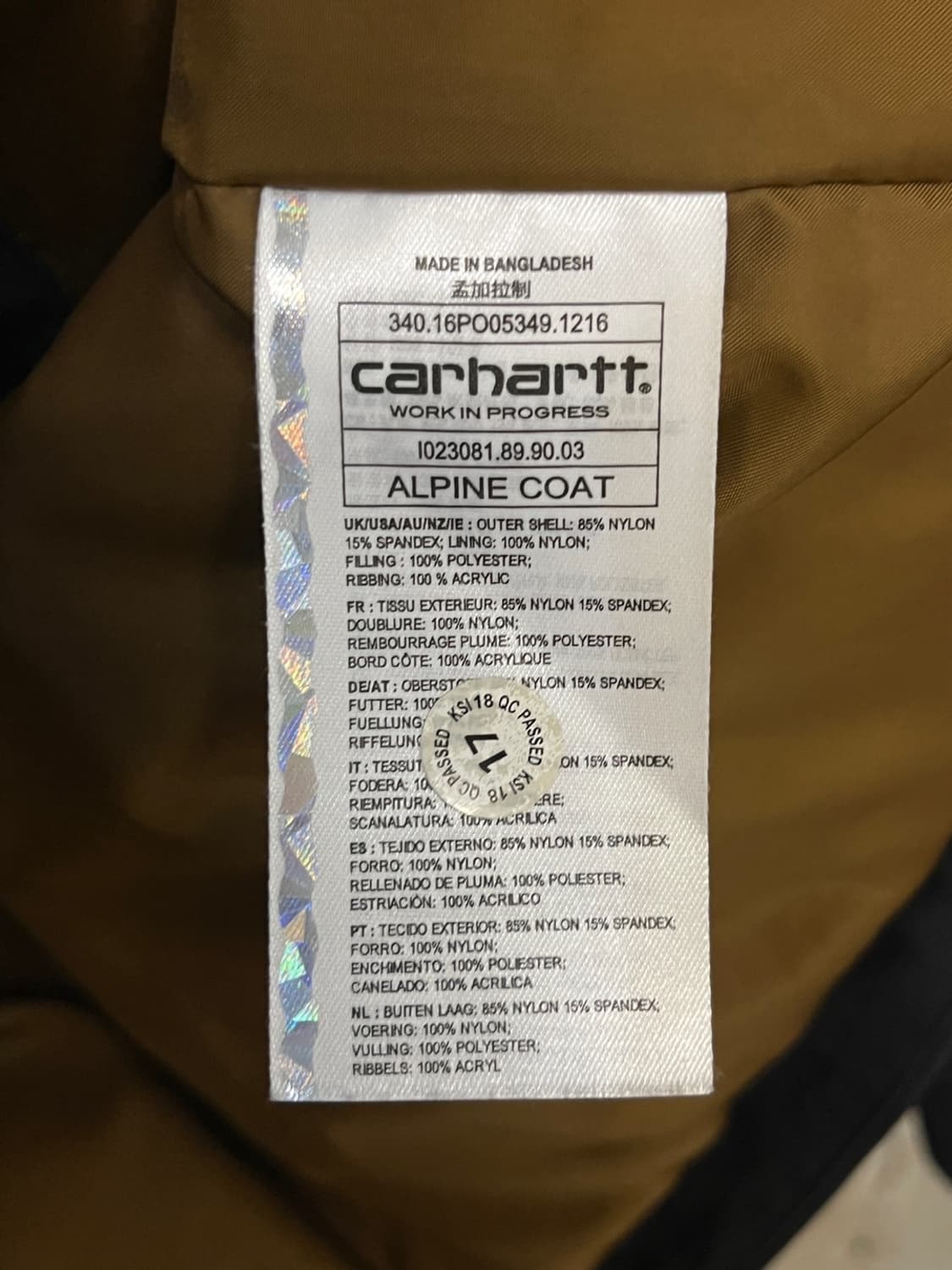 칼하트 윕 알파인 코트 패딩 상품이미지7