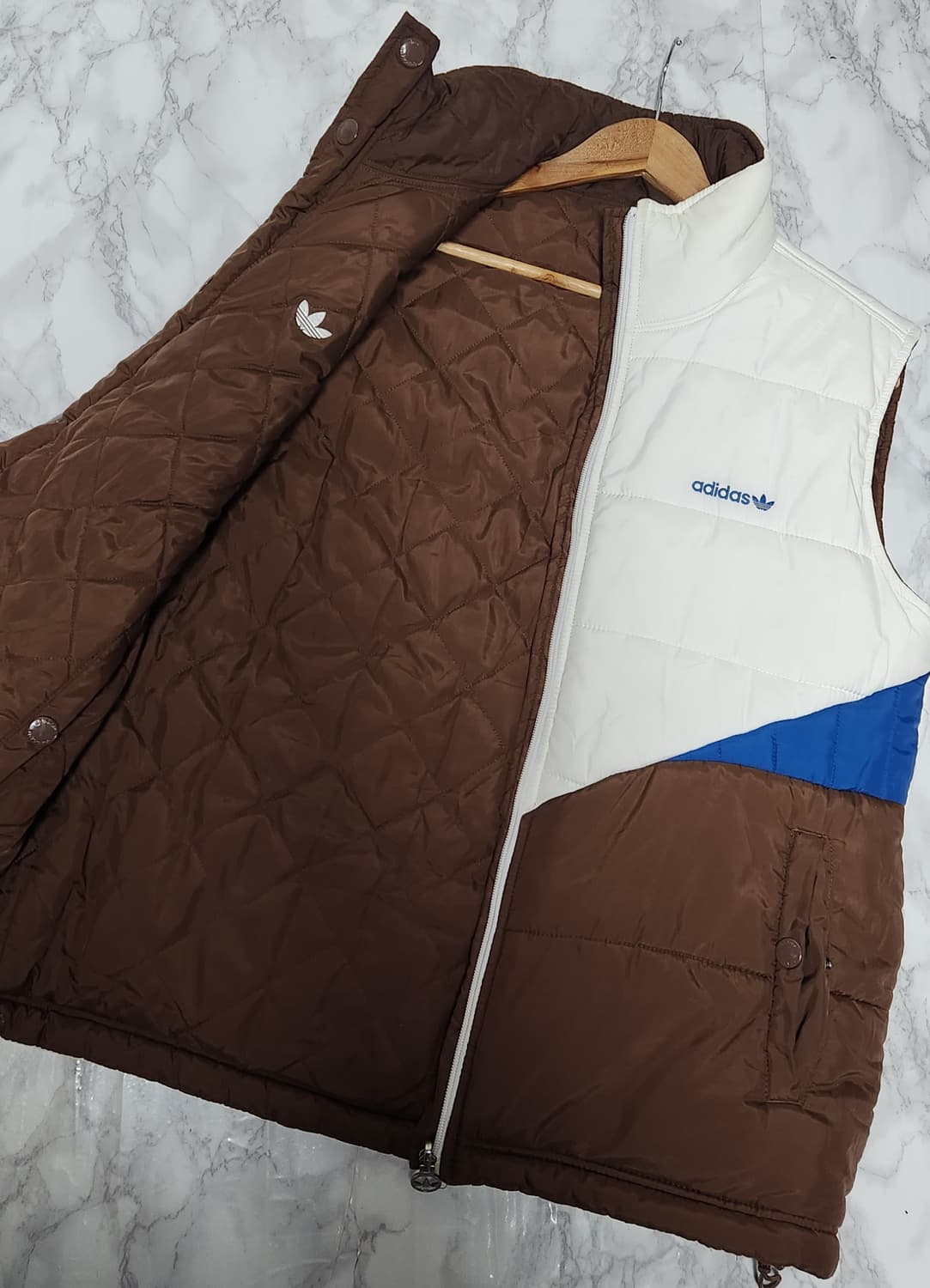 아디다스 브라운 양면 리버시블 베스트 조끼 패딩 자켓 상품이미지2