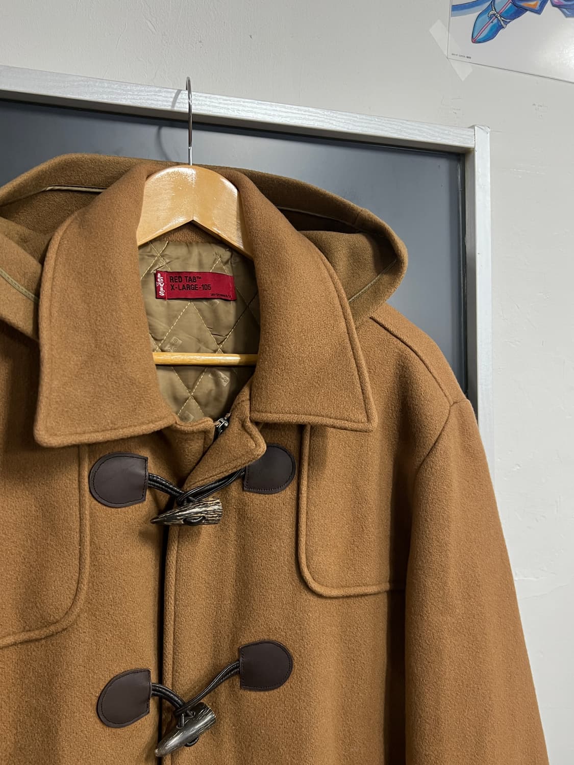 Levis 리바이스 레드탭 더플코트 후드 떡볶이 롱 코트 상품이미지2