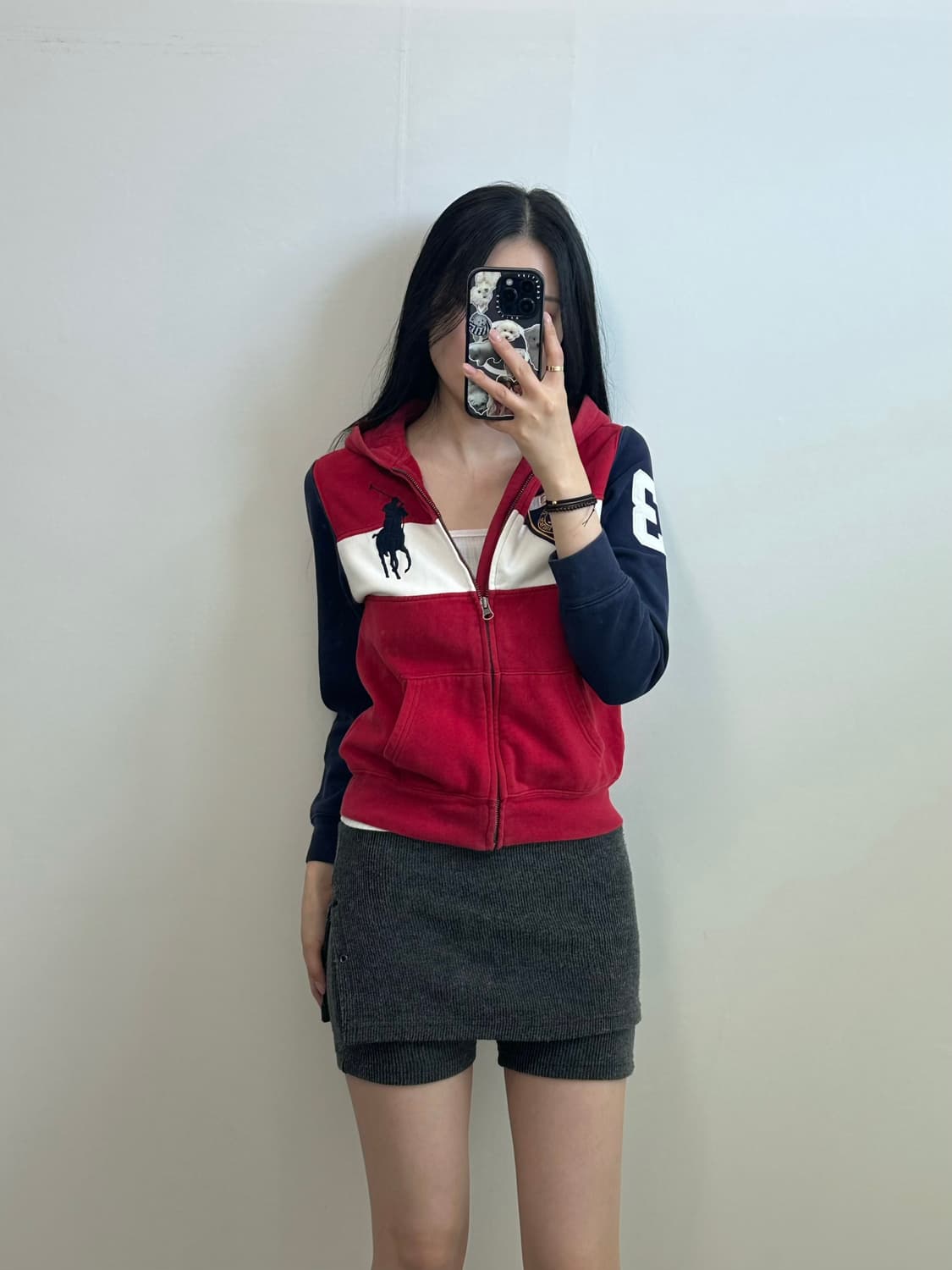 폴로 랄프로렌 빅포니 배색 후드집업 상품이미지1