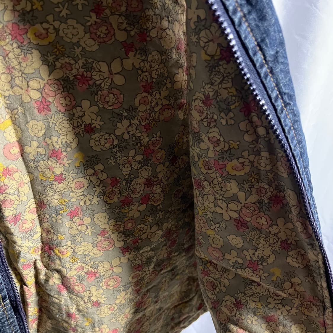 Vintage . 자수 데님 베스트 상품이미지6