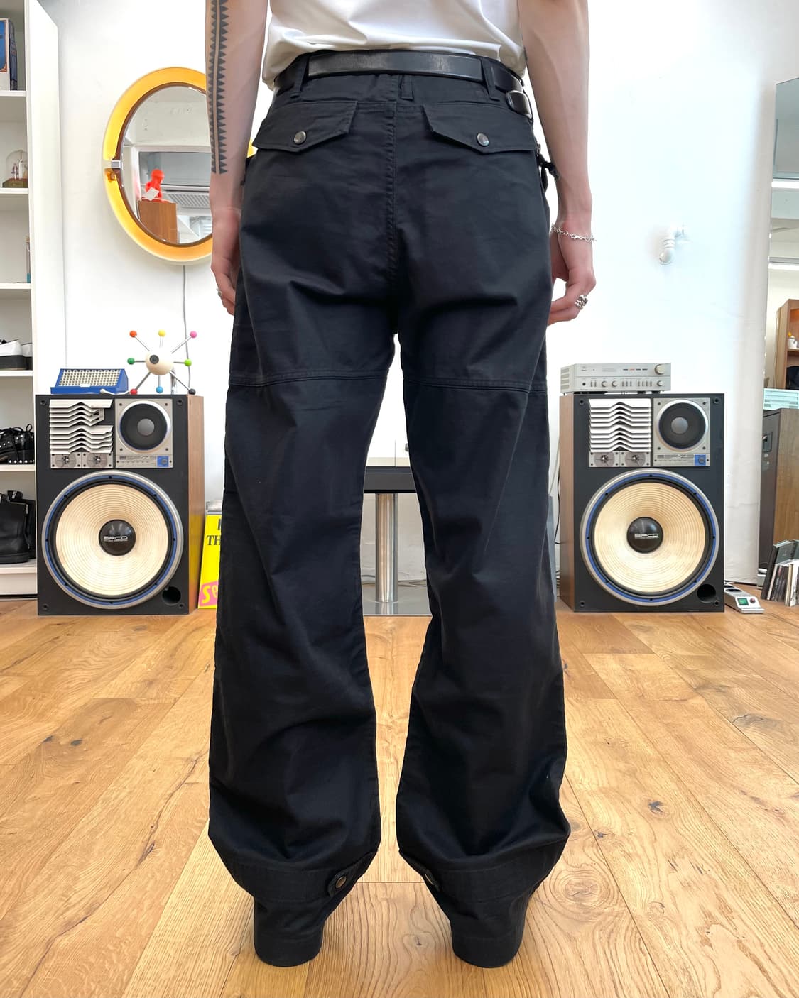 [S] 엔할리우드 블랙 코튼 팬츠 상품이미지3