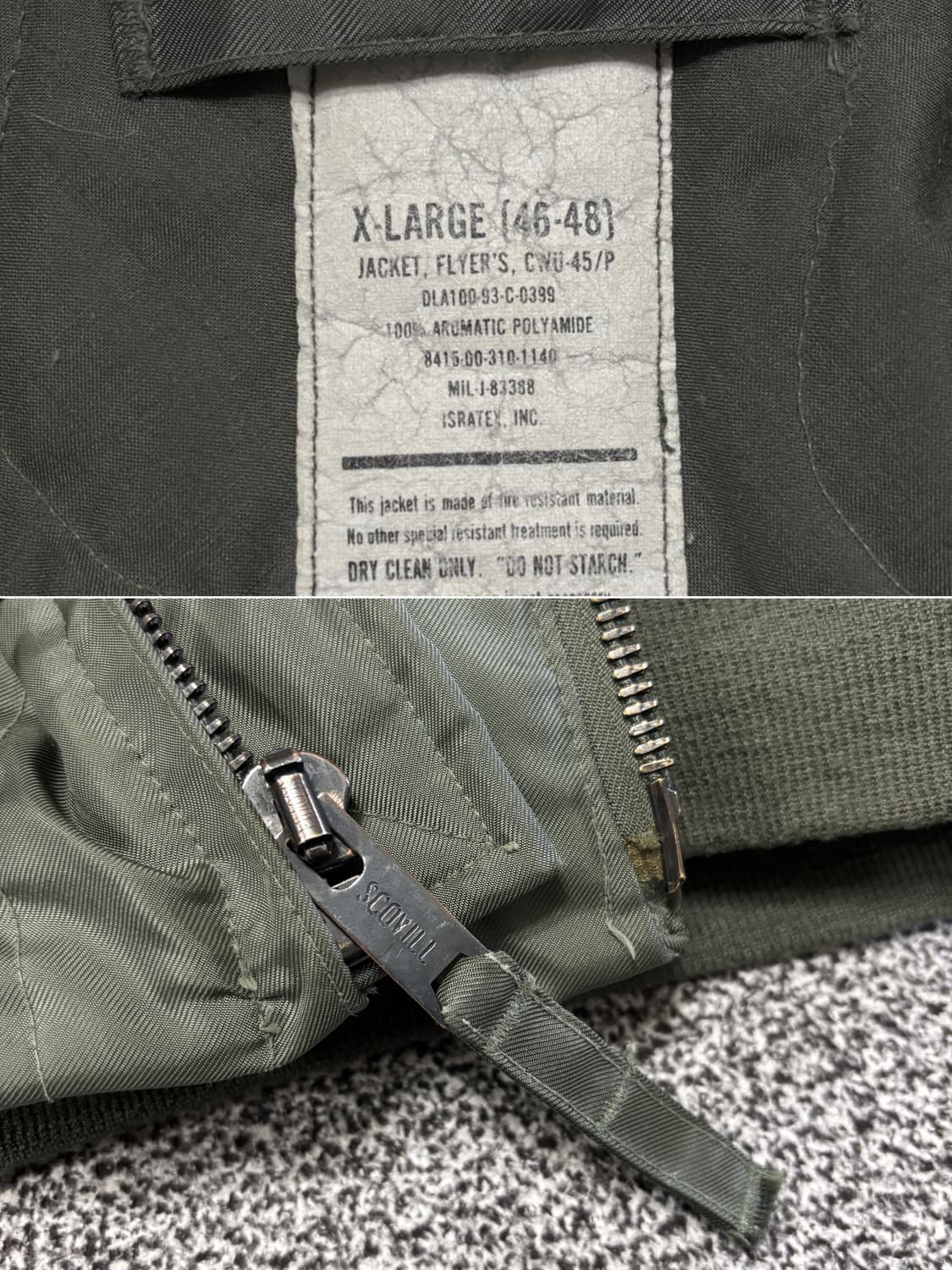 90s 오리지널 cwu 45p 플라이트 자켓 상품이미지5