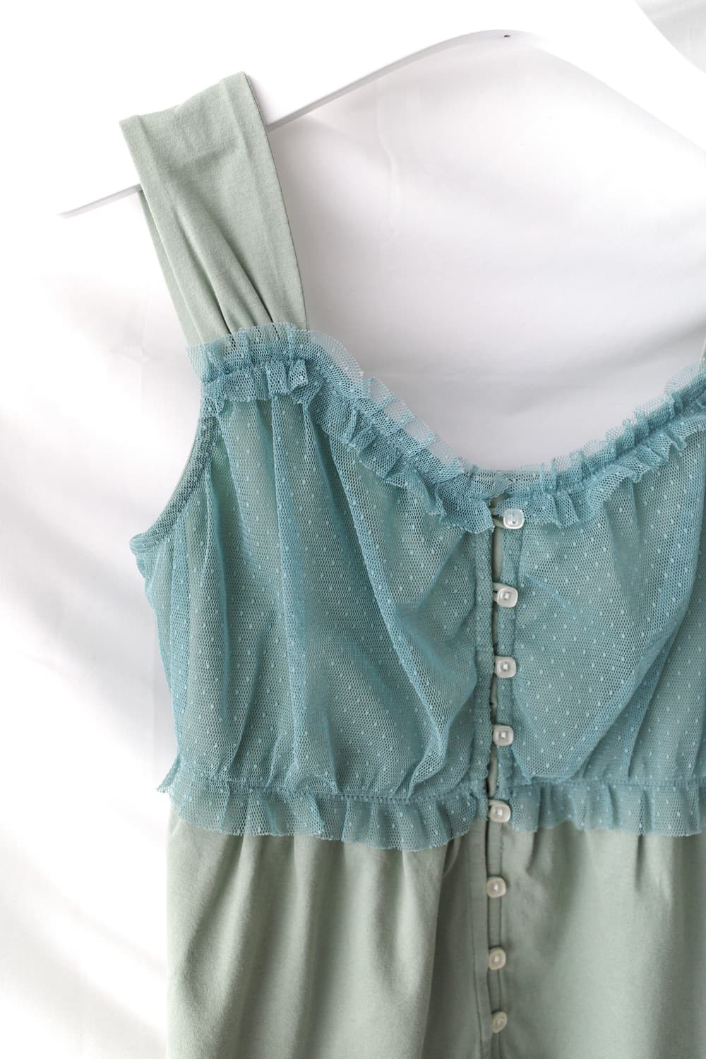 dot lace button sleeveless 상품이미지2