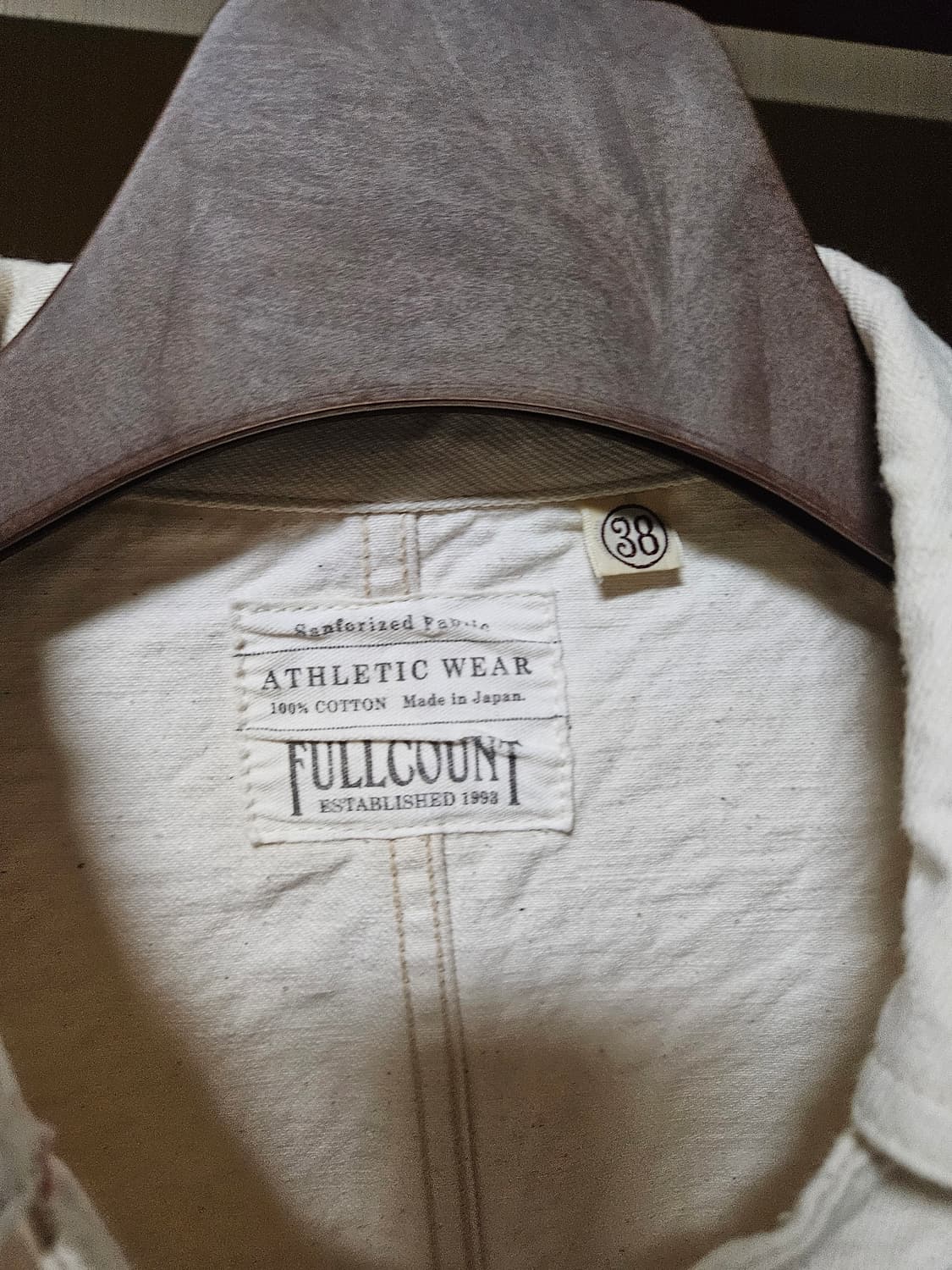 풀카운트 에크루 데님 초어 자켓 38사이즈 판매합니다 상품이미지4