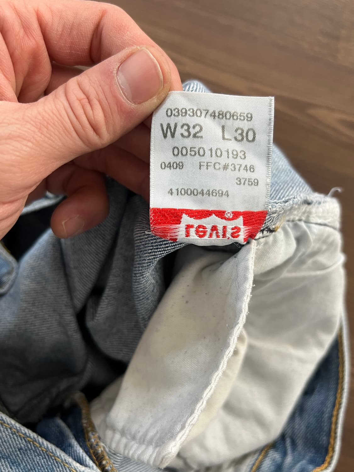 Levis 리바이스 501 버튼플라이 연청 데님 팬츠 상품이미지9