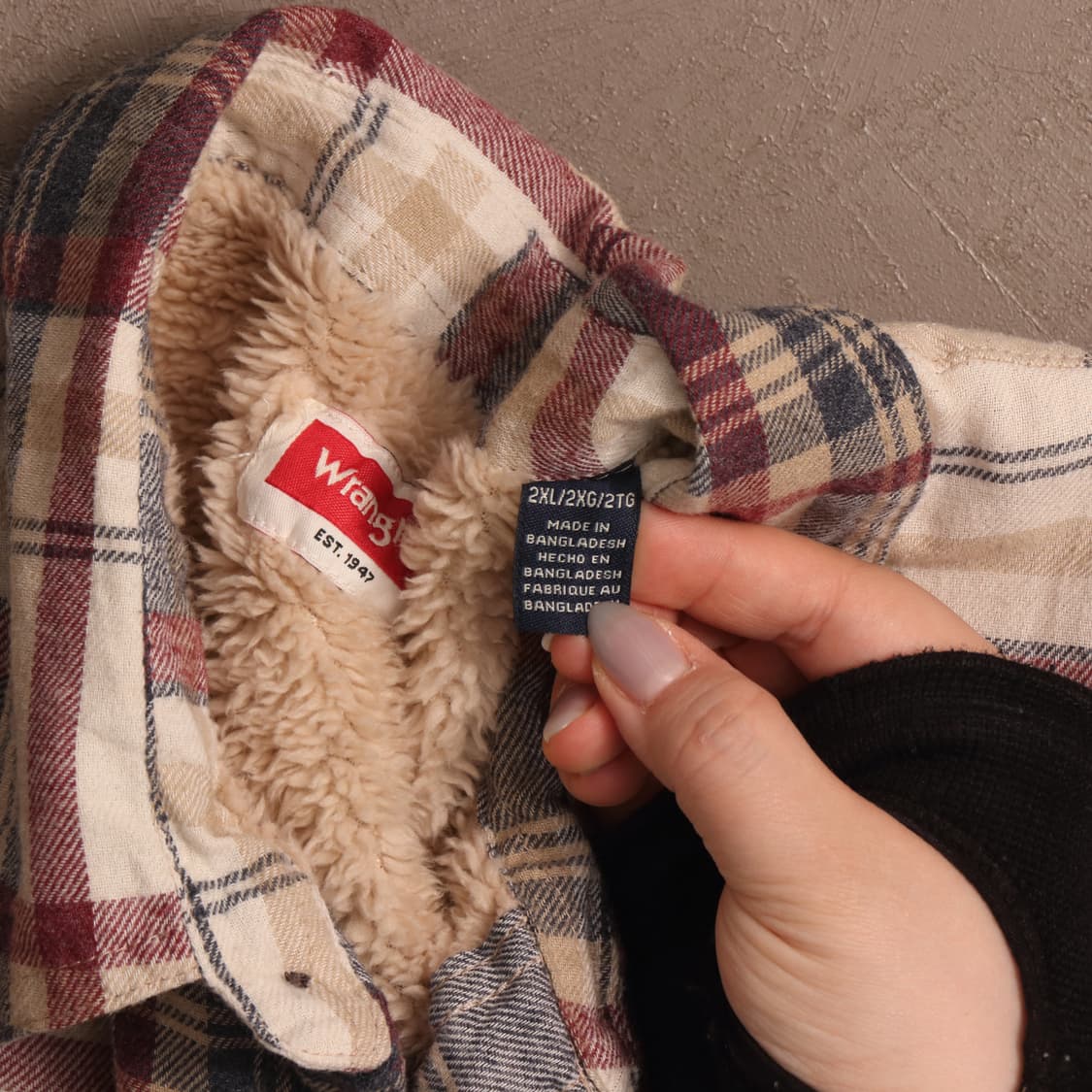 랭글러 양털 플란넬 체크 자켓 A1551 상품이미지4