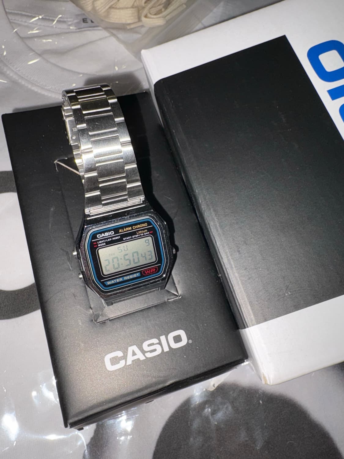 카시오 메탈시계 A158WA-1 + 풀박스 크림 상품이미지2