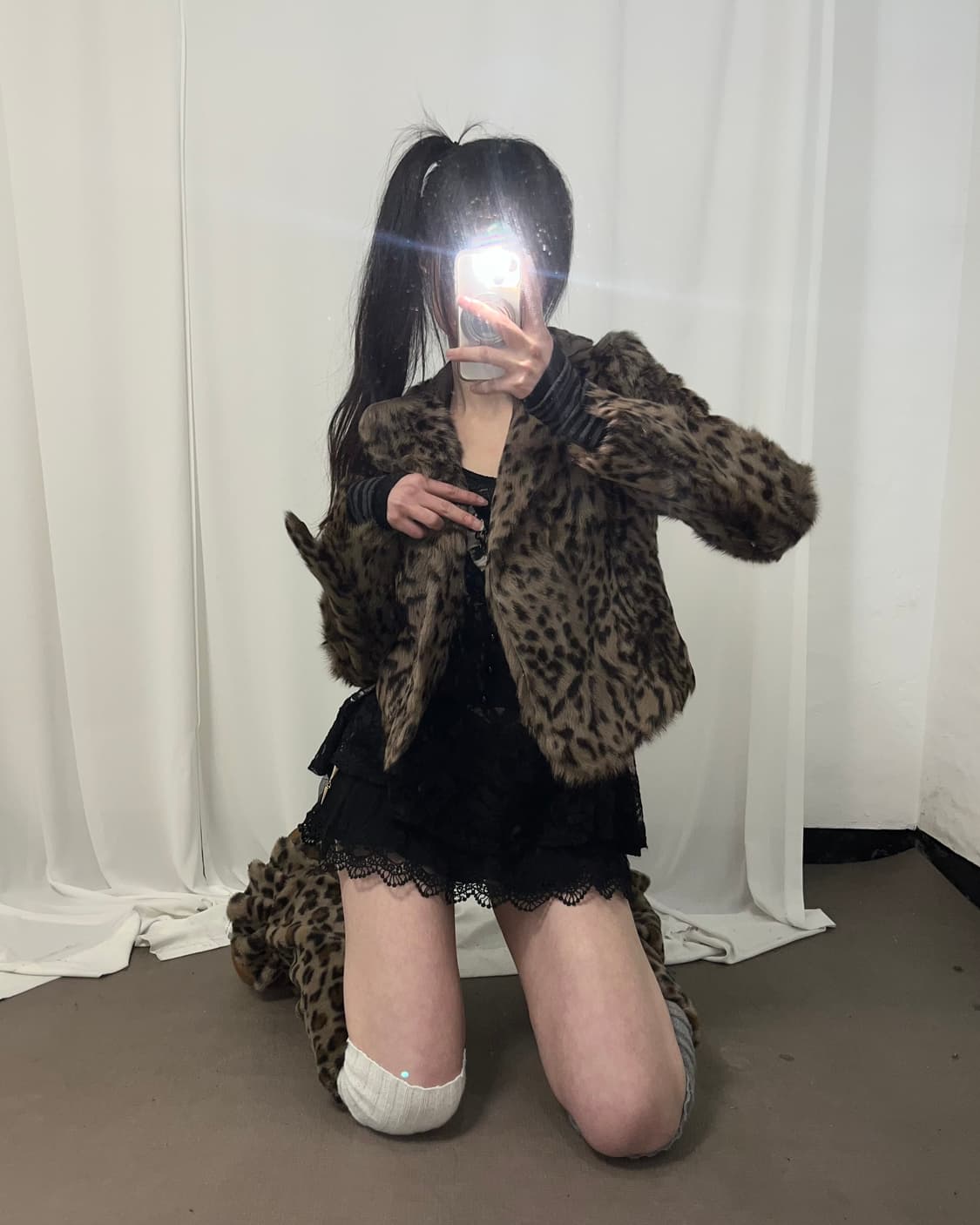 오네걀 레오파드 래빗퍼 자켓 상품이미지1