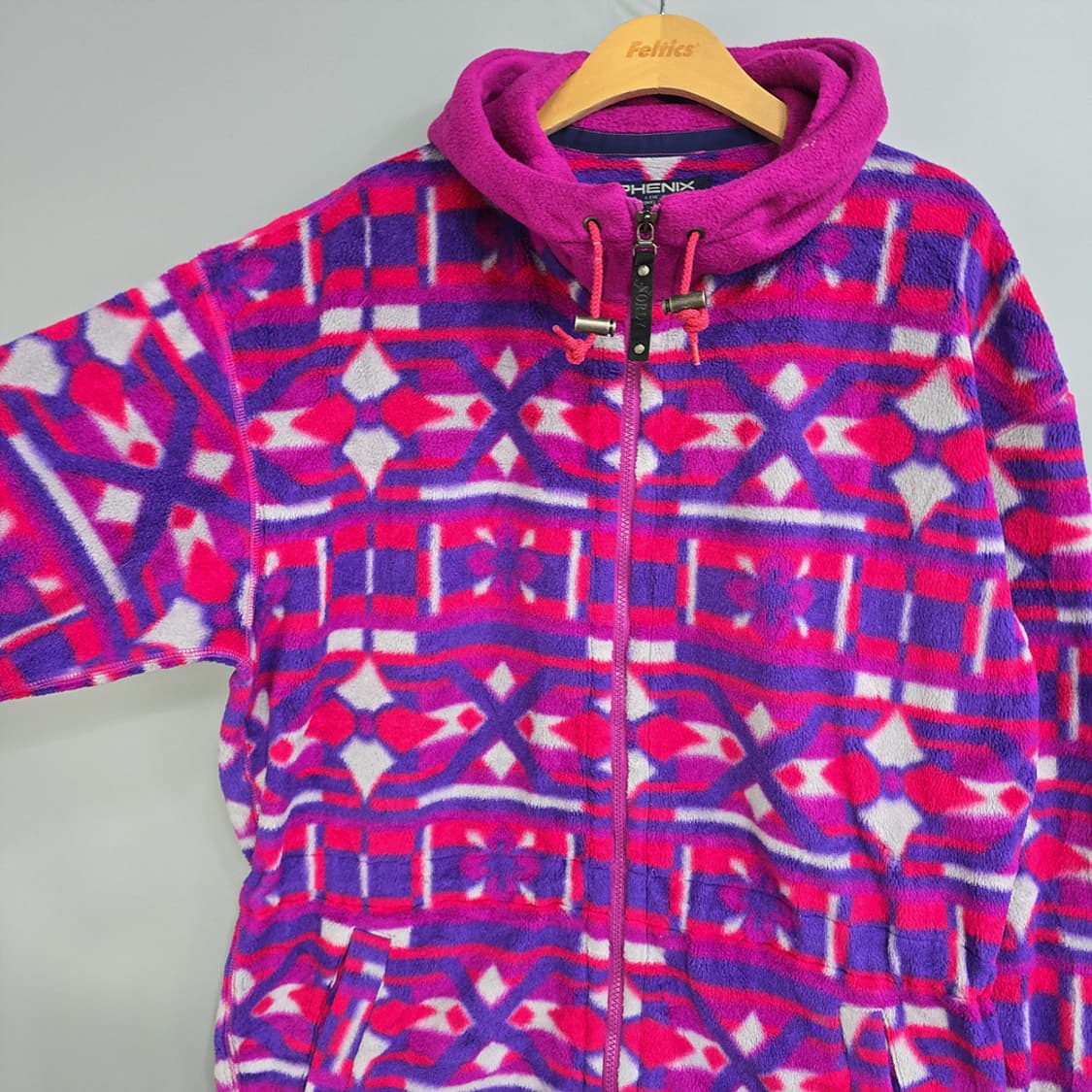 피닉스(PHENIX) 패턴 플리스 후드집업 L 상품이미지2