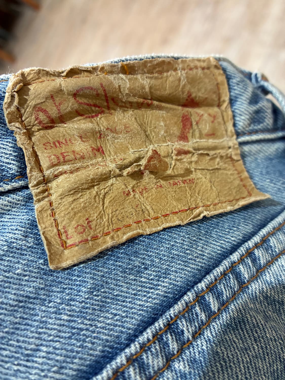 오어슬로우 105 데님 1사이즈  상품이미지3