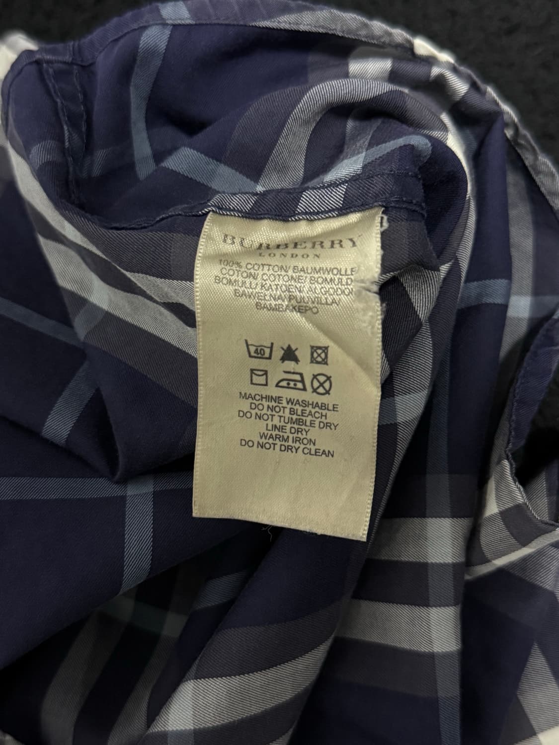 BURBERRY 버버리 체크 반팔 셔츠 M 상품이미지4