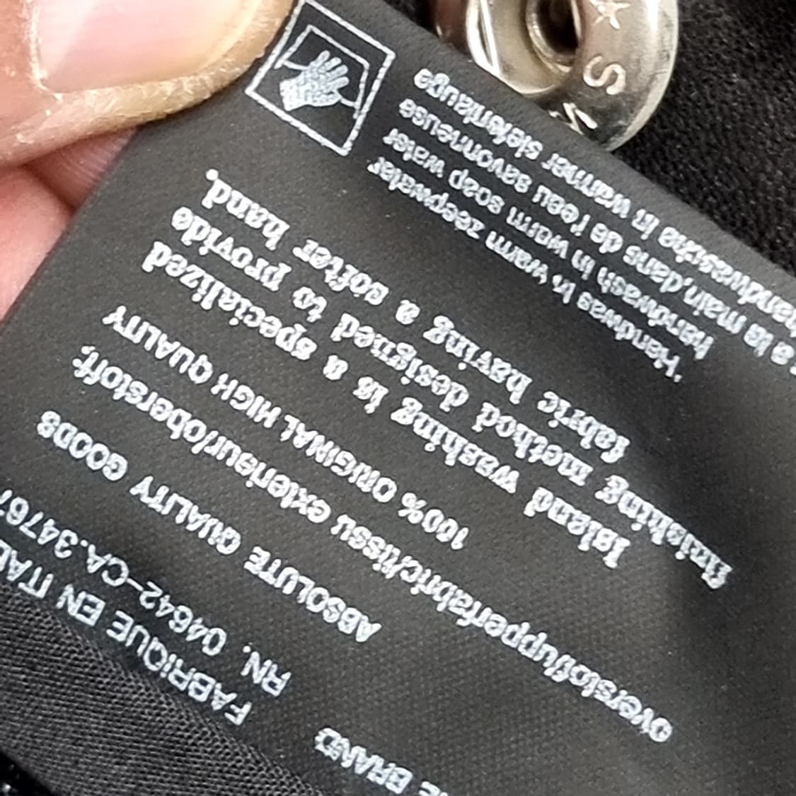 닐바렛 유아인 블랙 가죽 배색 라이더 자켓(M) 상품이미지6