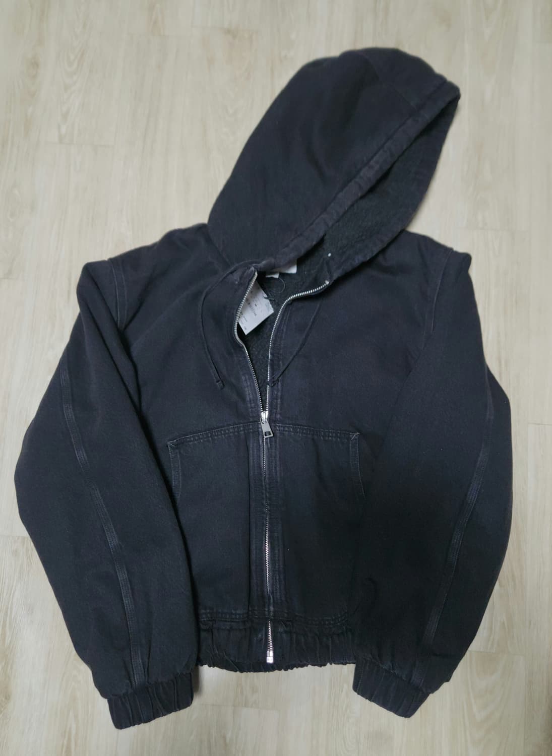 [L] 자라 데님 크롭 후드집업 상품이미지1