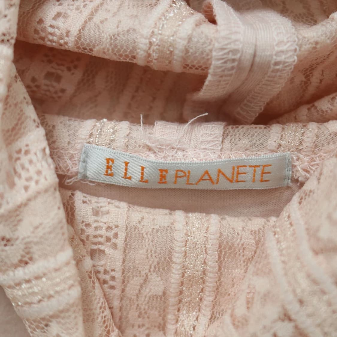 ELLE PLANETE 리본 디테일 핑크 블라우스 59692 상품이미지8