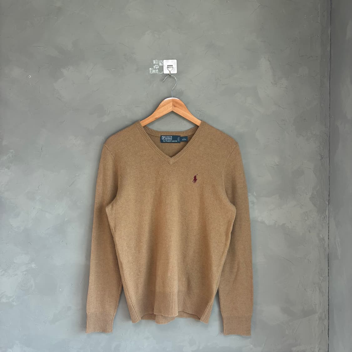 폴로 랄프로렌 램스울 니트 베이지 브라운 상품이미지1