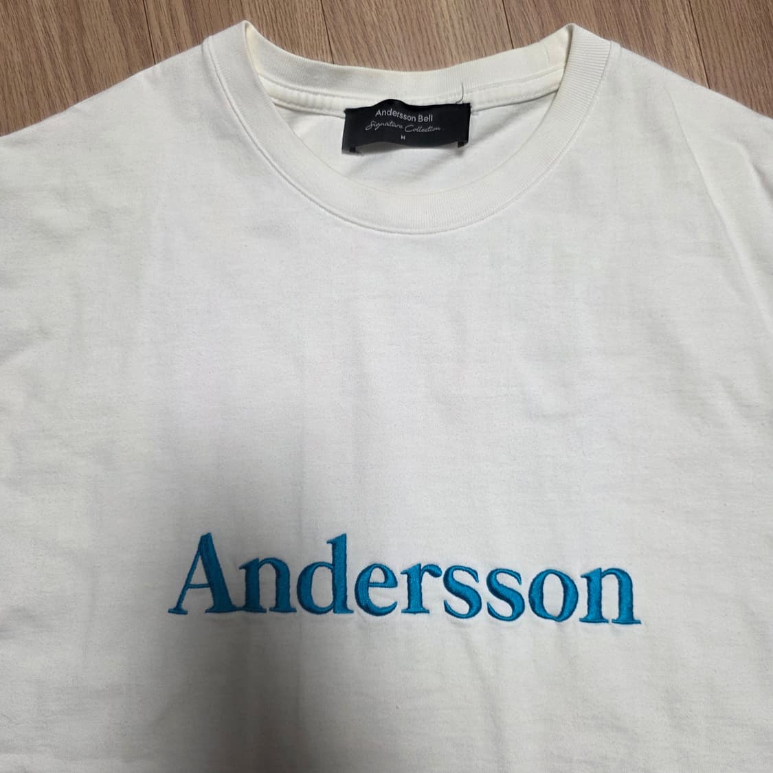 M) 앤더슨벨 블루자수 반팔 상품이미지2
