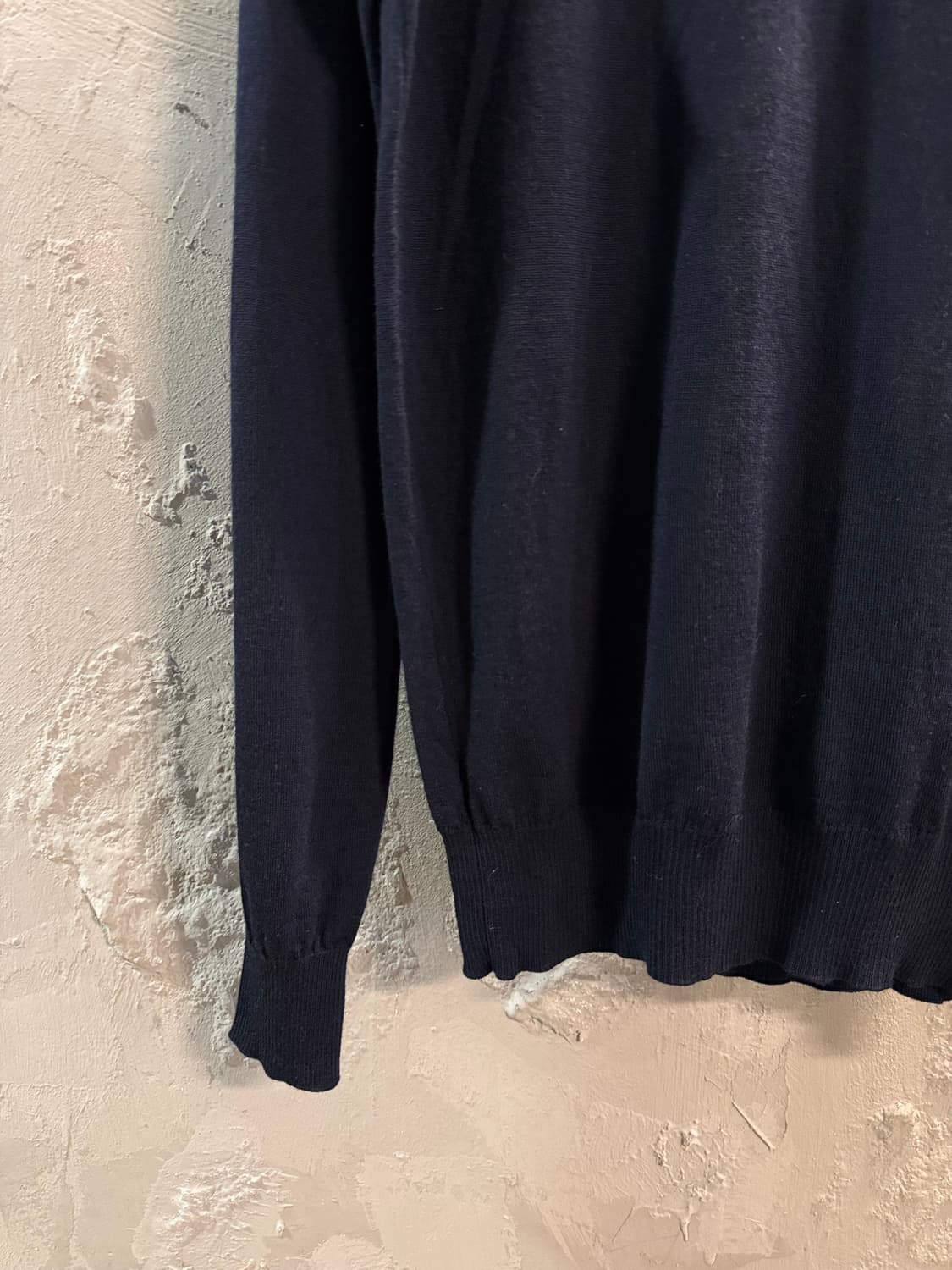 48 엠포리오아르마니 ARMANI 울 니트 폴로 네이비 상품이미지2