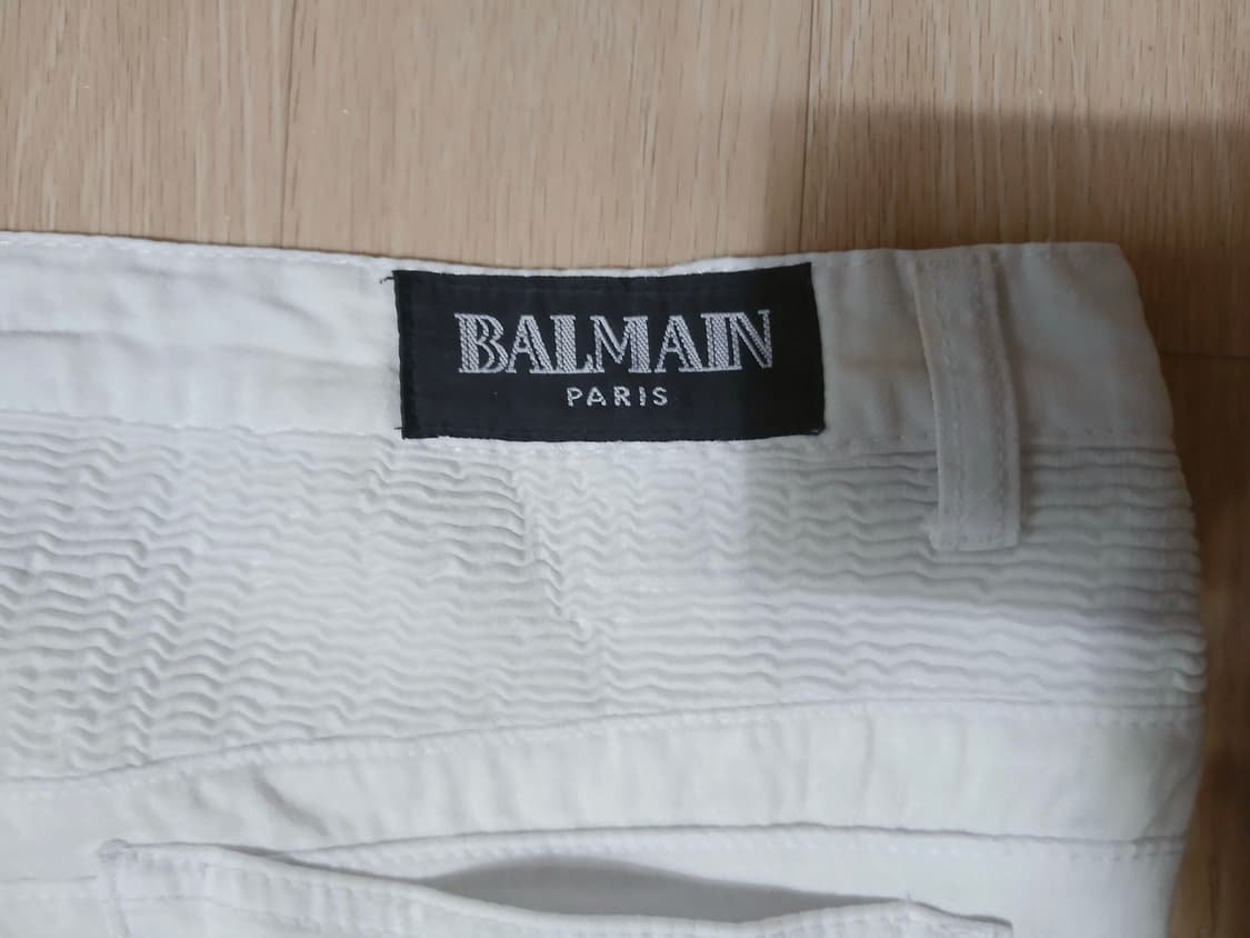 [이태리] 발망 BALMAIN 쿼드러플 지퍼 바이커 팬츠 화이트 상품이미지3
