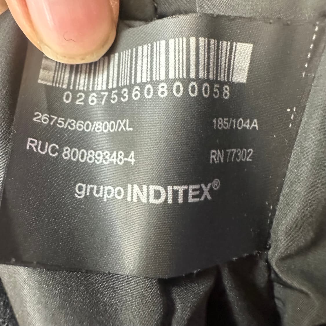 자라 빈티지 블랙 울모직블루종 XL 상품이미지4