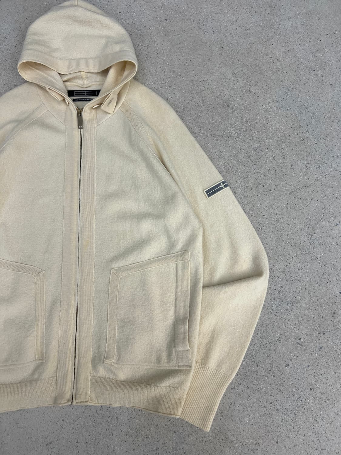 스톤아일랜드 00s 데님라인 니트 후드집업 상품이미지2