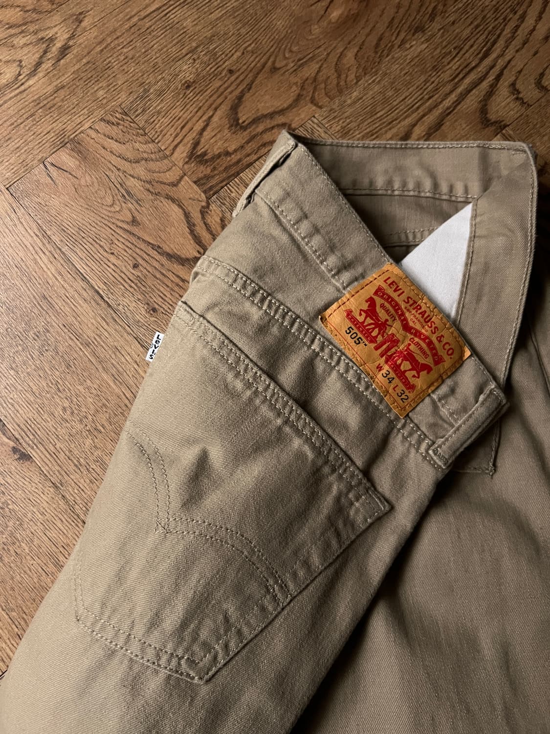 [34]리바이스 505 화이트탭 클래식 베이지 코튼 팬츠 상품이미지5