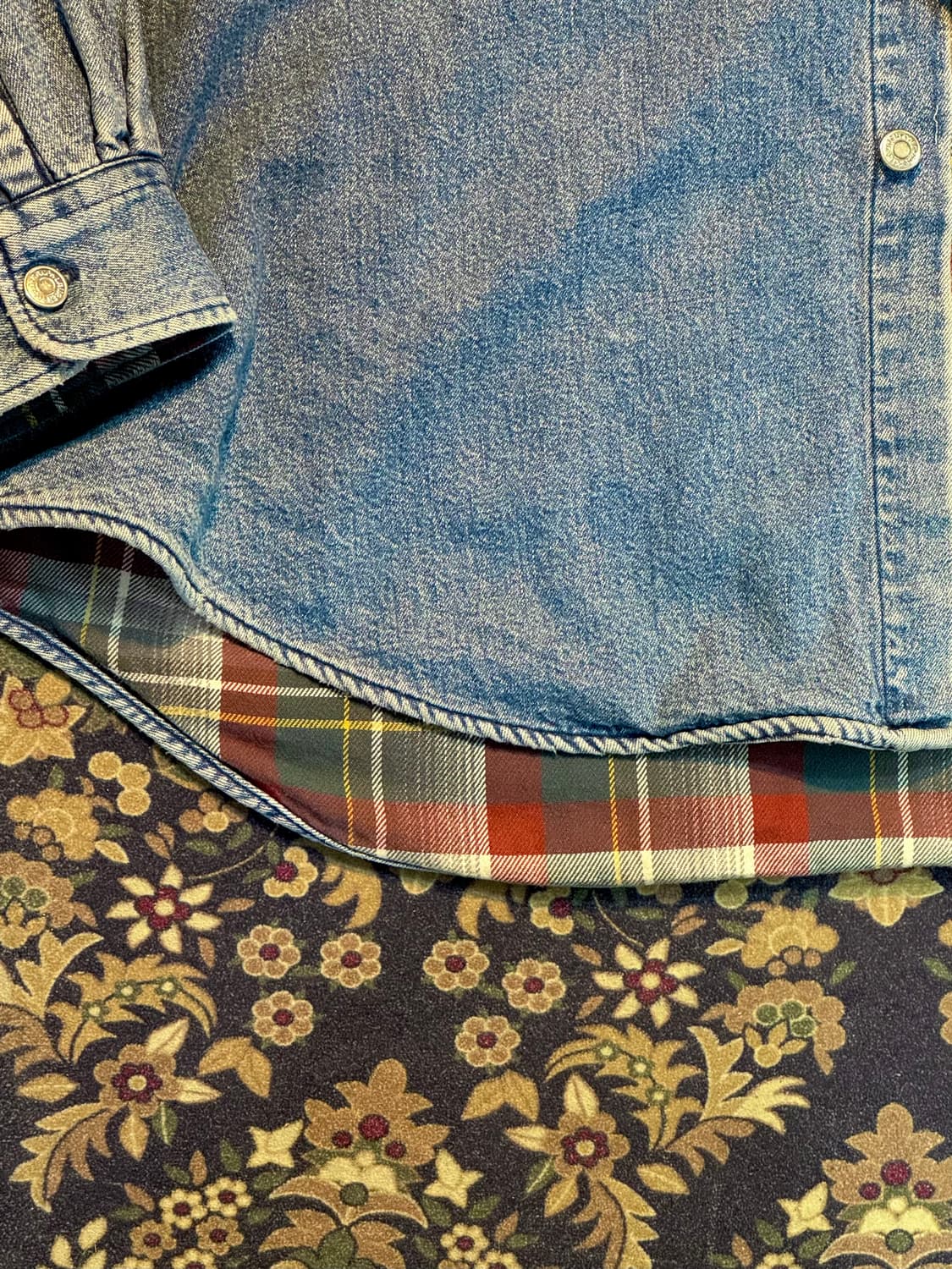 90s 폴로 데님 플란넬 오버셔츠 자켓 상품이미지5