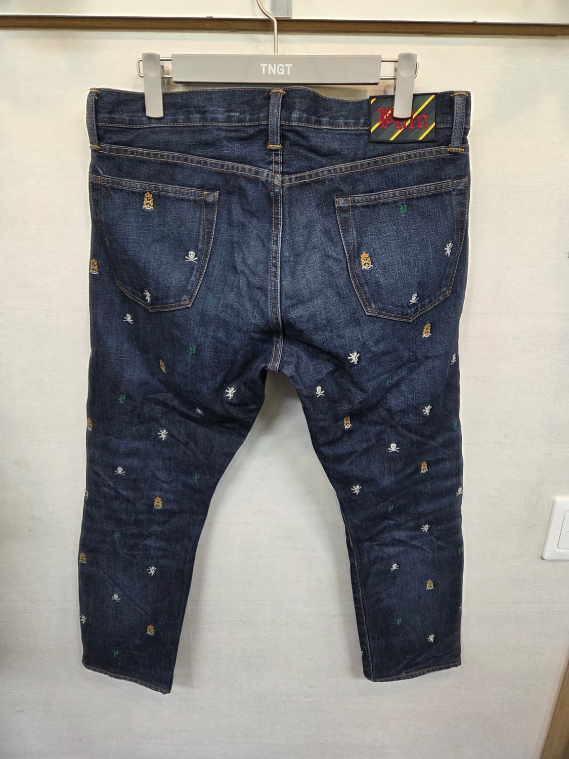 폴로랄프로렌 라이온 스컬 크라운 멀티자수로고 데님팬츠 33 상품이미지2