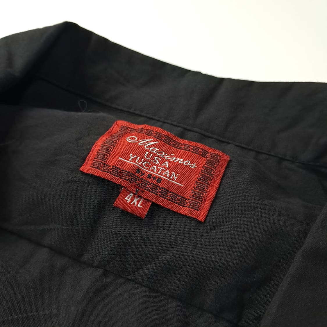 CK782 4XL 맥시모스USA 4포켓 블랙 과야베라 반팔 셔츠 남방 상품이미지3