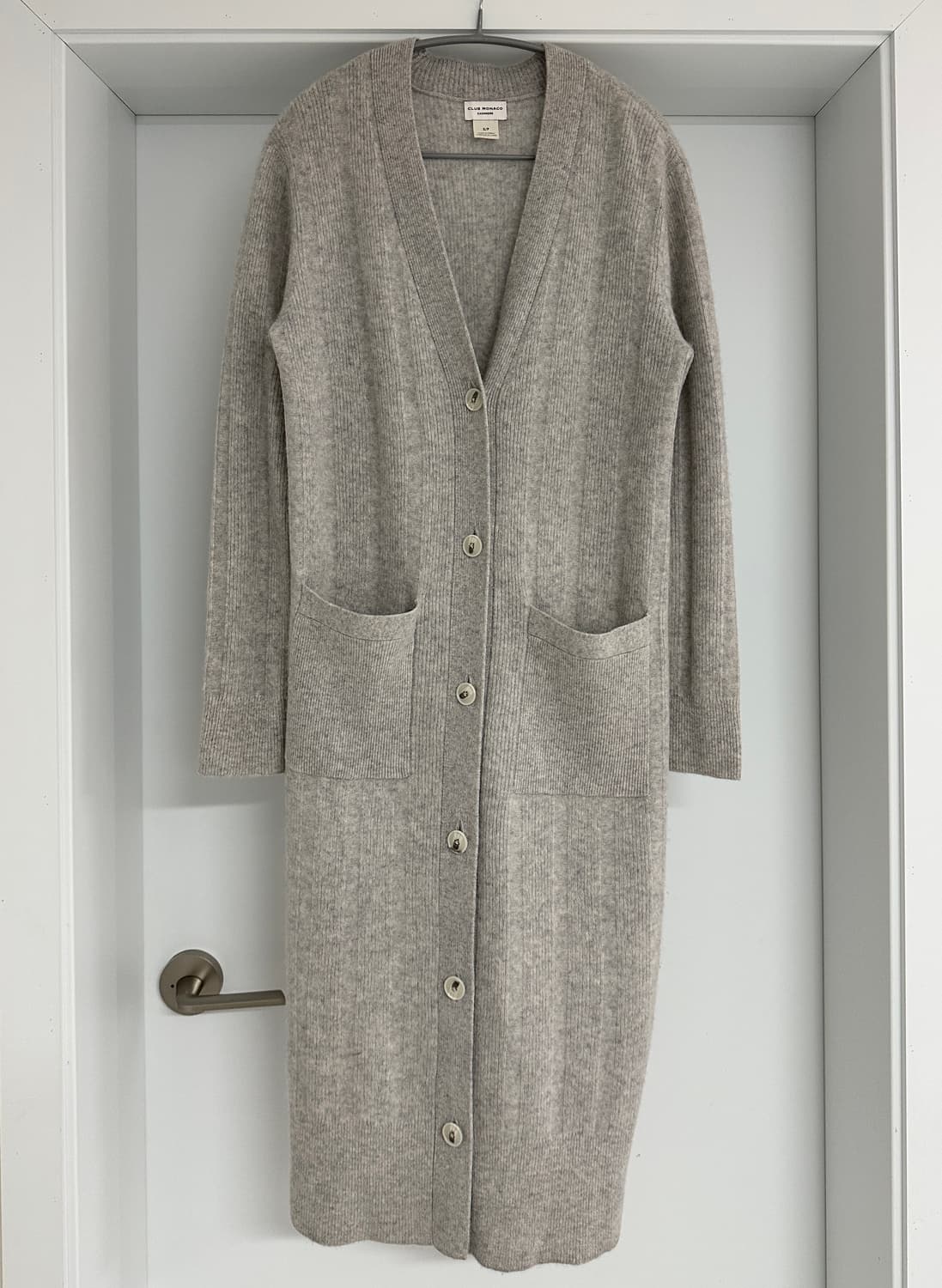 [클럽모나코] 여성 100% 캐시미어 롱가디건 상품이미지1